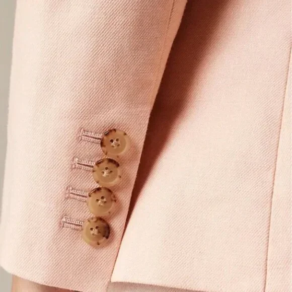J Crew Blazer Womens 4 Pink Alexandra Linen Stretch Blend - Picture 2 of 11